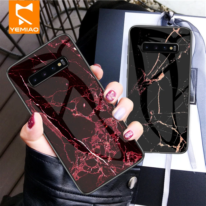 

For Samsung Galaxy S7 Edge S8 S9 S10 Plus S10E Note 8 9 Case Glass Cover For Samsung A6 A8 Plus A7 A9 A6S A8S A10 A20 A50 M10 20