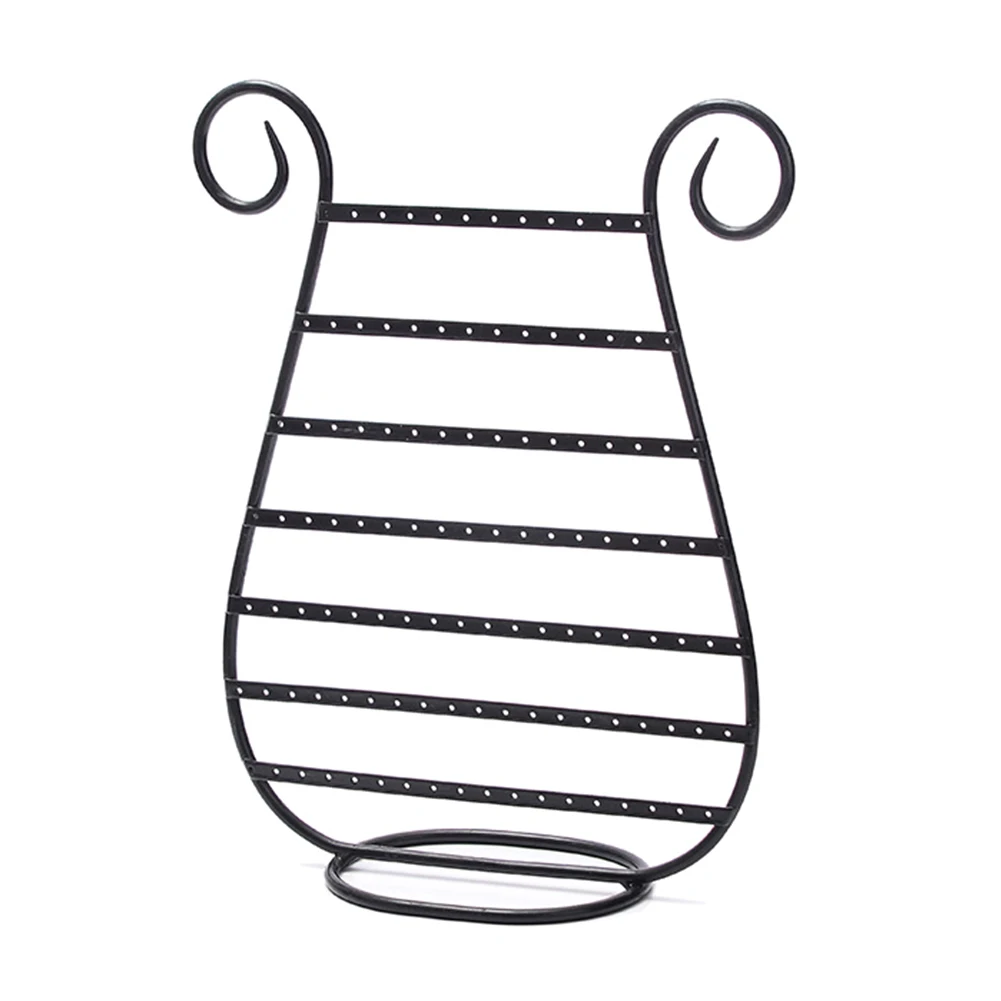 

Necklace U Shaped Oraganizer Display Stand Black Jewelry Rack Earring Holder Metal Showcase