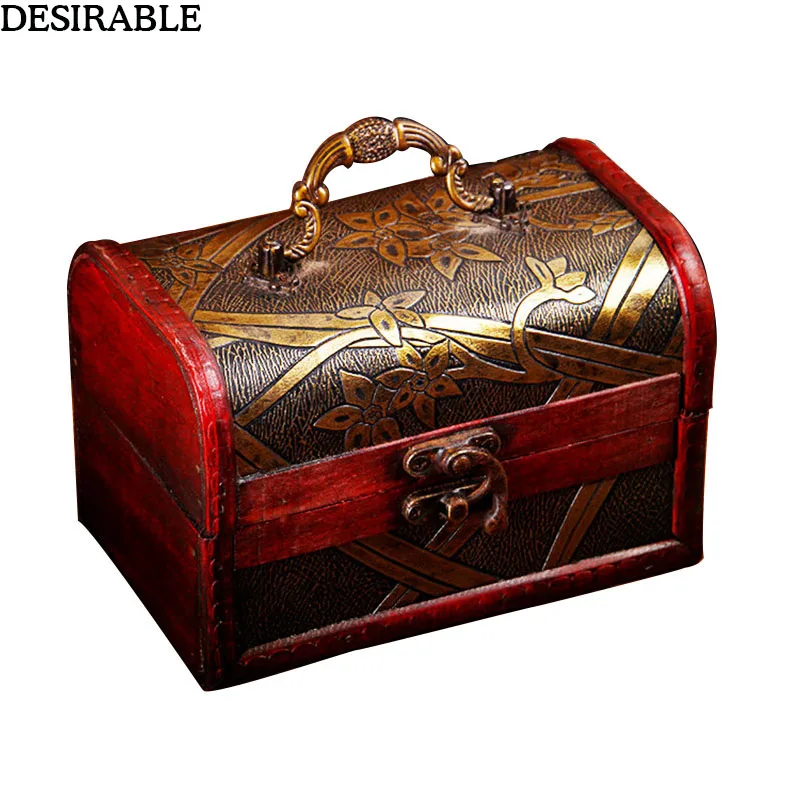 1 шт. деревянная коробка для хранения с цветочным узором|storage box|treasure cheststorage box
