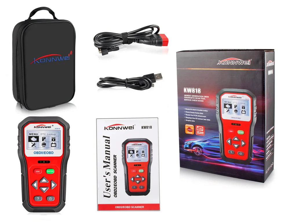 OBDII/EOBD может сканер инструмент авто код ридер работает для большинства