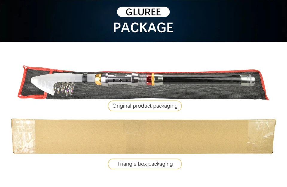 GLUREE 99% Carbon Portable Spinning Telescopic Fishing Rod  Sea Hand Pole Superhard  Fishing Tackle1.8 2.1 2.4 2.7 3.0 3.3 3 (17)