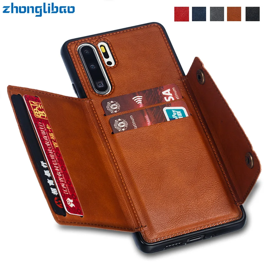 

Fundas Hawei P30 Pro Card Holders Wallet Case for Huawei P30 Pro Mate 20 P20 Lite Leather Card Pocket Back Cover P30lite Coque