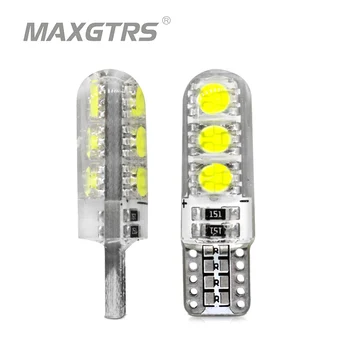 

5Pcs/Lot Super Bright W5W 194 168 Silicone Double Sides Lighting T10 6Smd 5050 Led Bulb 12V Clearance Lights Led Lamps