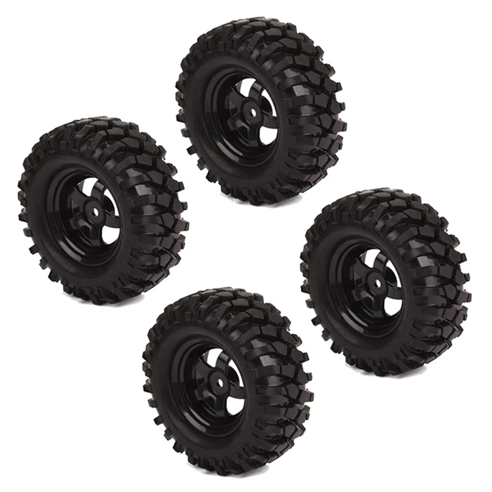 

4* 12mm Hub Wheel Rim And Tires For 1/10 Off-Road RC Rock Crawler Buggy Truck