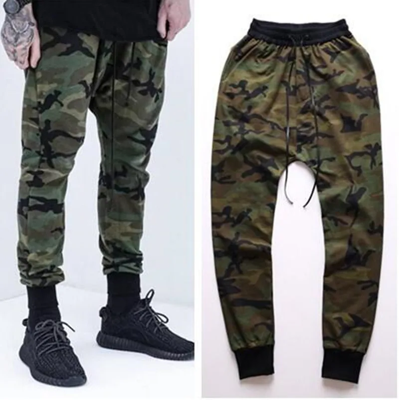 camo drop crotch pants