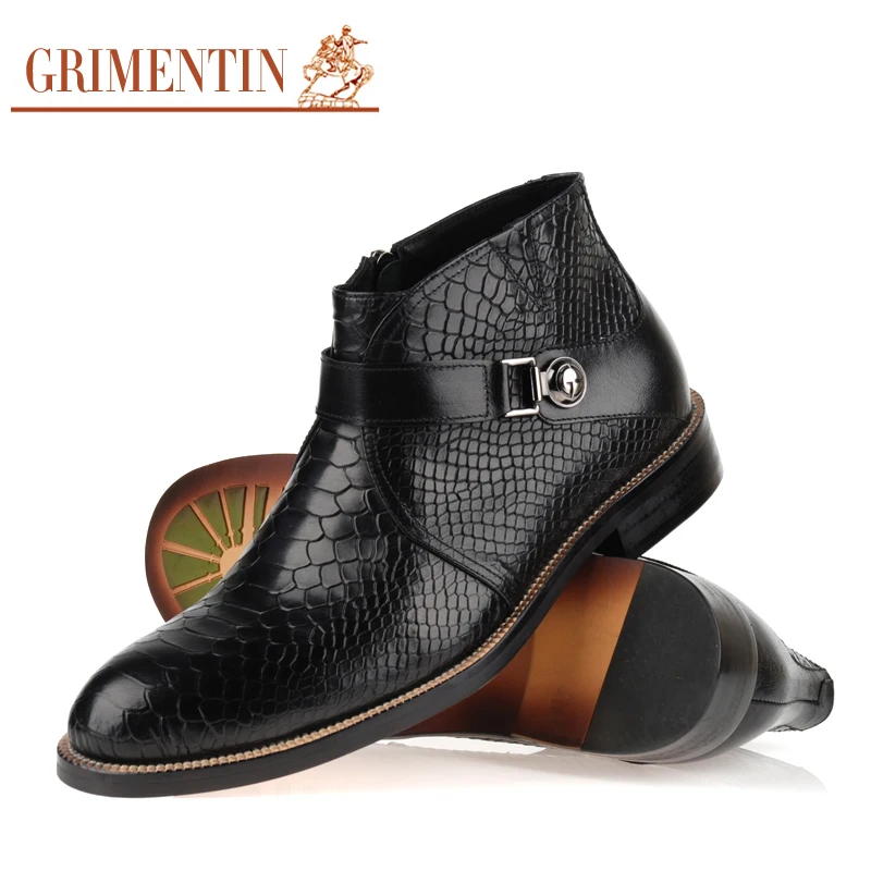 Boots Genuine Leather Italian For Men Wedding Business Chelsea Ankle men leather boots chelsea boots business mens boots