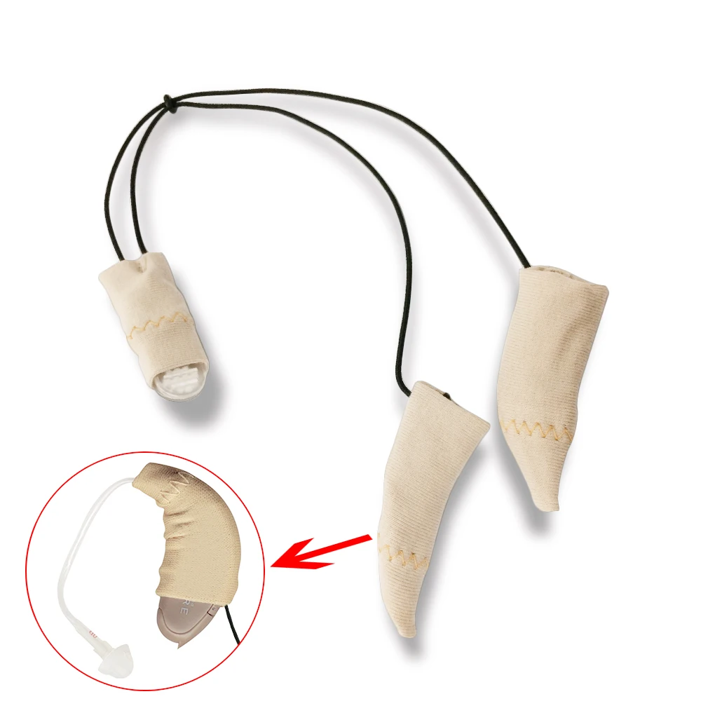 Hearing Aid Clip Cotton Protective Cover Sleeves Moisture Protection Binaural Coded Protector