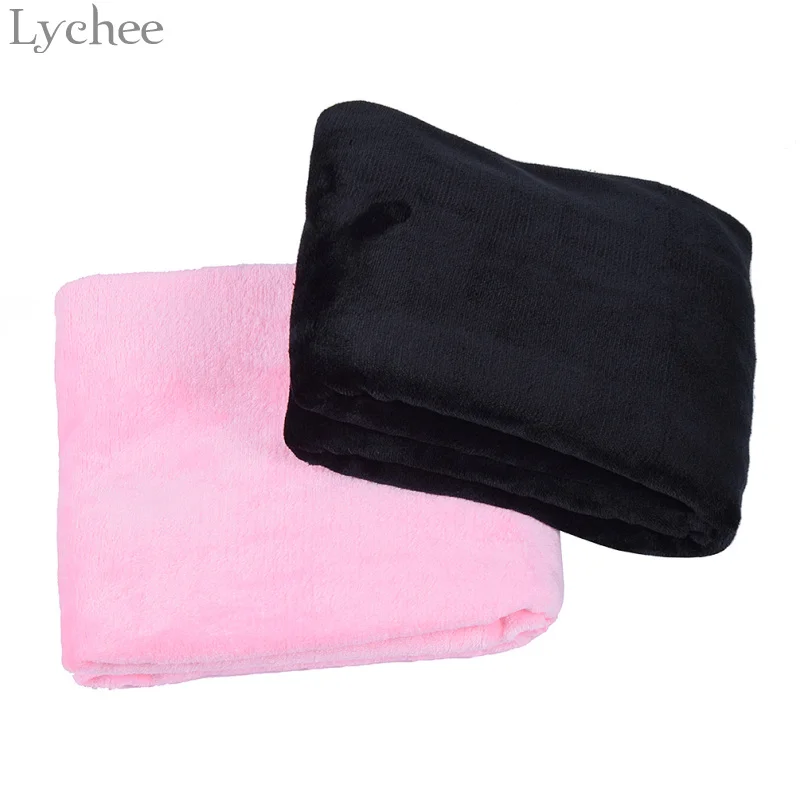 

Lychee 1pc Soft Fluffy Flannel Fleece Fabric DIY Handmade Apparel Sewing Fabric