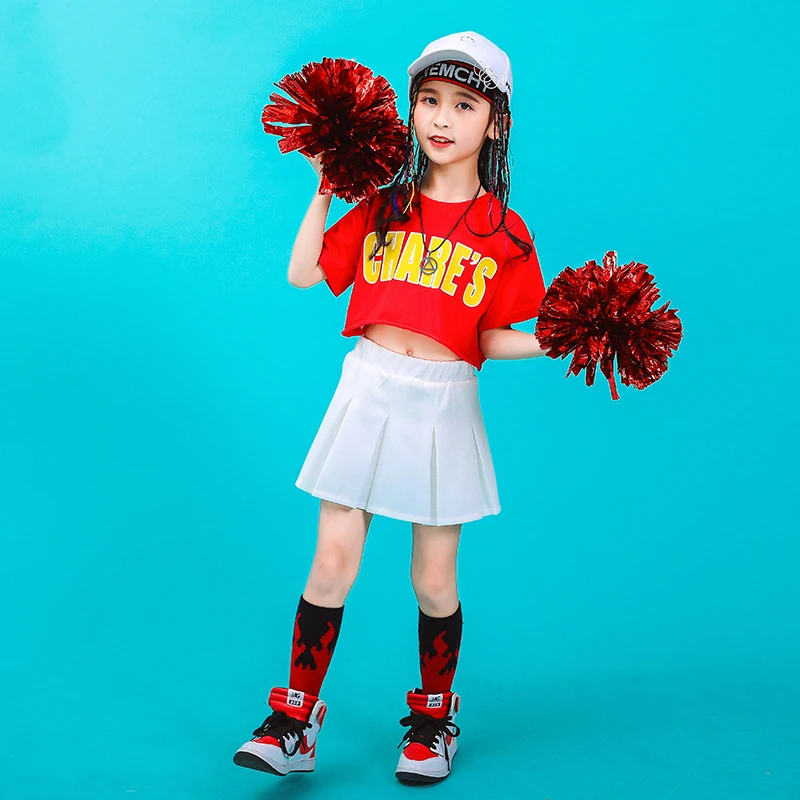Summer baby girls clothing set Cotton cheerleader costume kids hip hop dance costumes kids toddler girl clothes 130 140 150 160 (9) - 副本