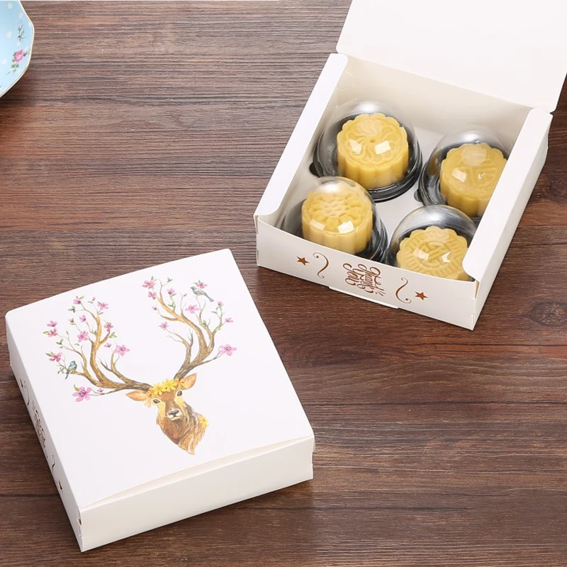 10 шт. Золотая Снежинка из бумаги подарочная коробка олень печенье выпечка коробка конфет сумка Свадебная подарочная упаковка коробка день рождения поставки