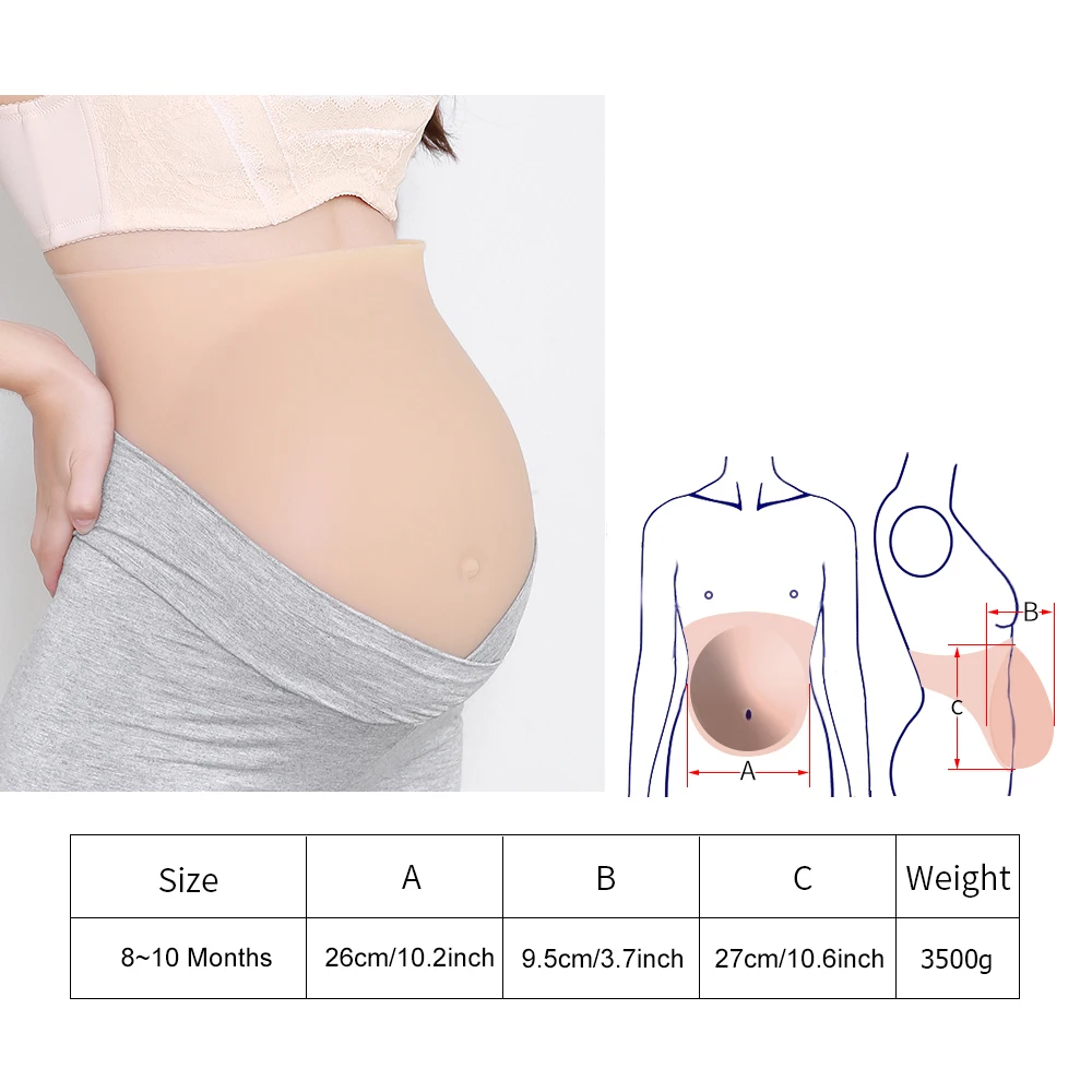 Сексуальная поддельная беременность живота силиконовая поддельная пупка ложный живот ребенок поддельная беременность для костюмированных костюмов Ajusen
