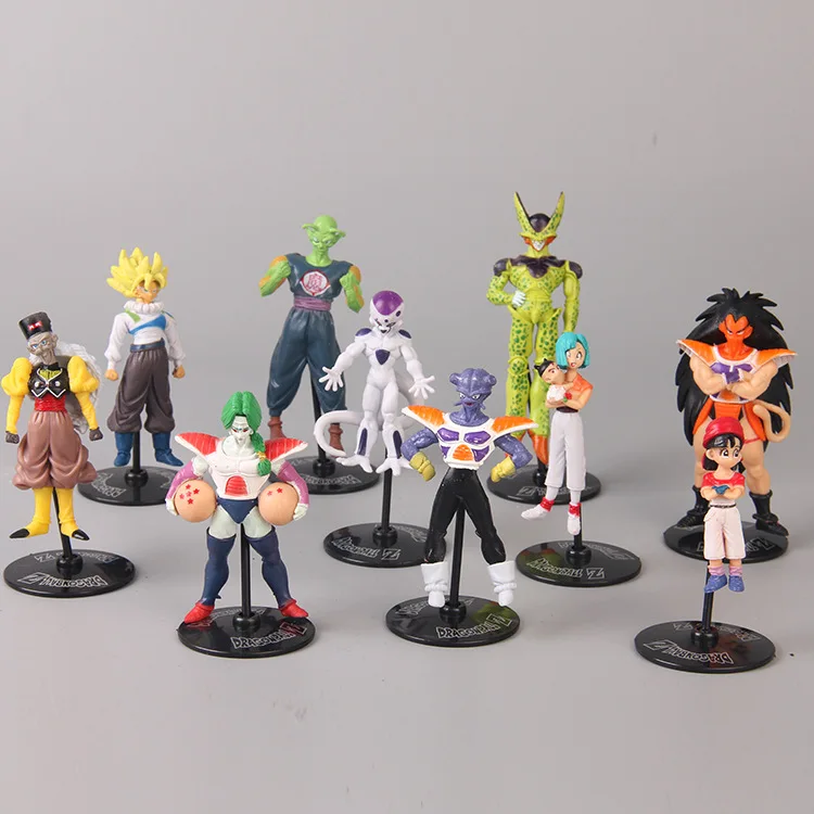 

10 style Dragon Ball Goku Gohan Fliesa Broly Frieza Burst Action Figure PVC Collectible Model Toy Decoration