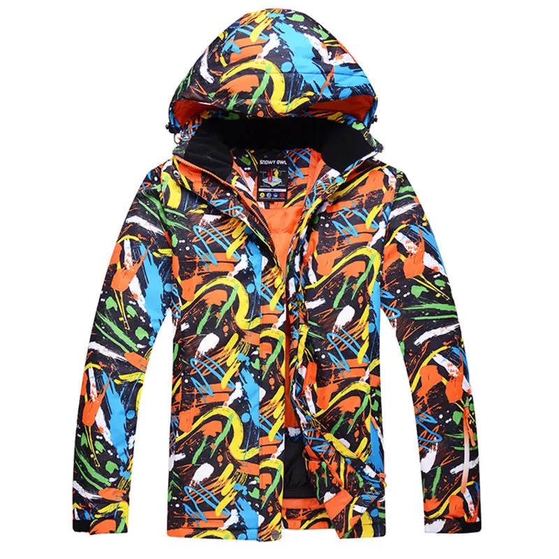 

colorful Man Snow Jackets Outdoor sports snowboarding coat Waterproof Warm single Skiing winter jackets male ski costume