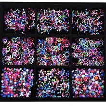 5 шт. Горячая Мода круговые кольца из бисера Подкова Брови для языка, носа кольцо для пирсинга Лабрет шпилька кольцо уха хряща Tragus ювелирные изделия