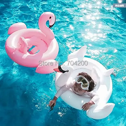 Детские Фламинго надувной матрас для бассейна-Надувные Младенца Фламинго Плавание кольцо поплавок для бассейна-популярный малышей пляжная игрушка