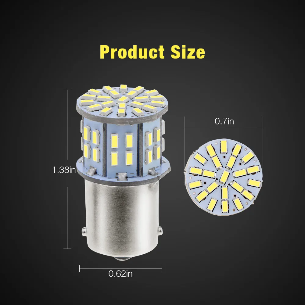 Ультра яркий BA15S 1156 P21W 50SMD 1206 12V 3014 50 Led SMD автомобильный тормозной светильник