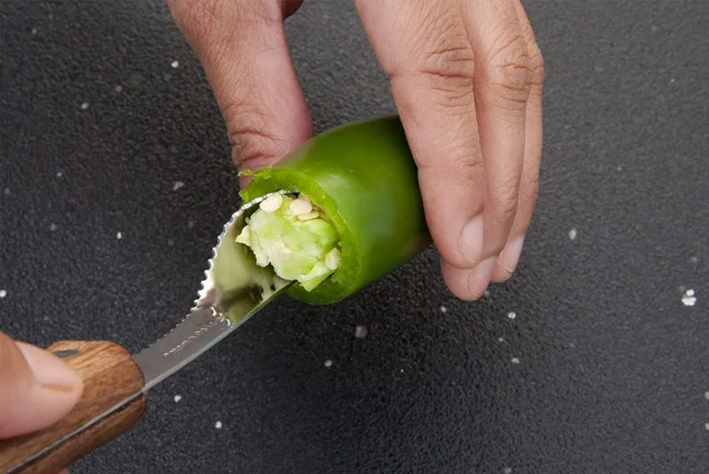 Аксессуары барбекю-гриля Чили нож для удаления сердцевины у перца черная ручка Jalapeno инструмент открытый барбекю Кухонные инструменты принадлежности для барбекю