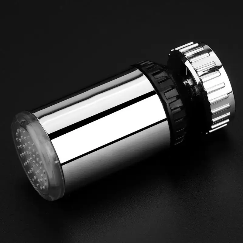 Bathroom Accessories Led Water Faucet Aerators 7 Colors Changeable 360 Degree Rotating Kitchen Basin Faucet Temperature Sensor