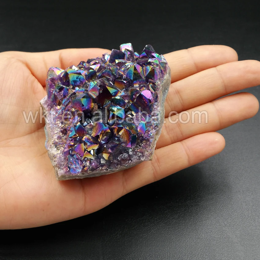 WT-G190, опт, 5 шт/лот, целебный Радужный кристалл, кварцевый камень, амулет, радужные цвета, натуральный кристалл, кварц, кластерный камень