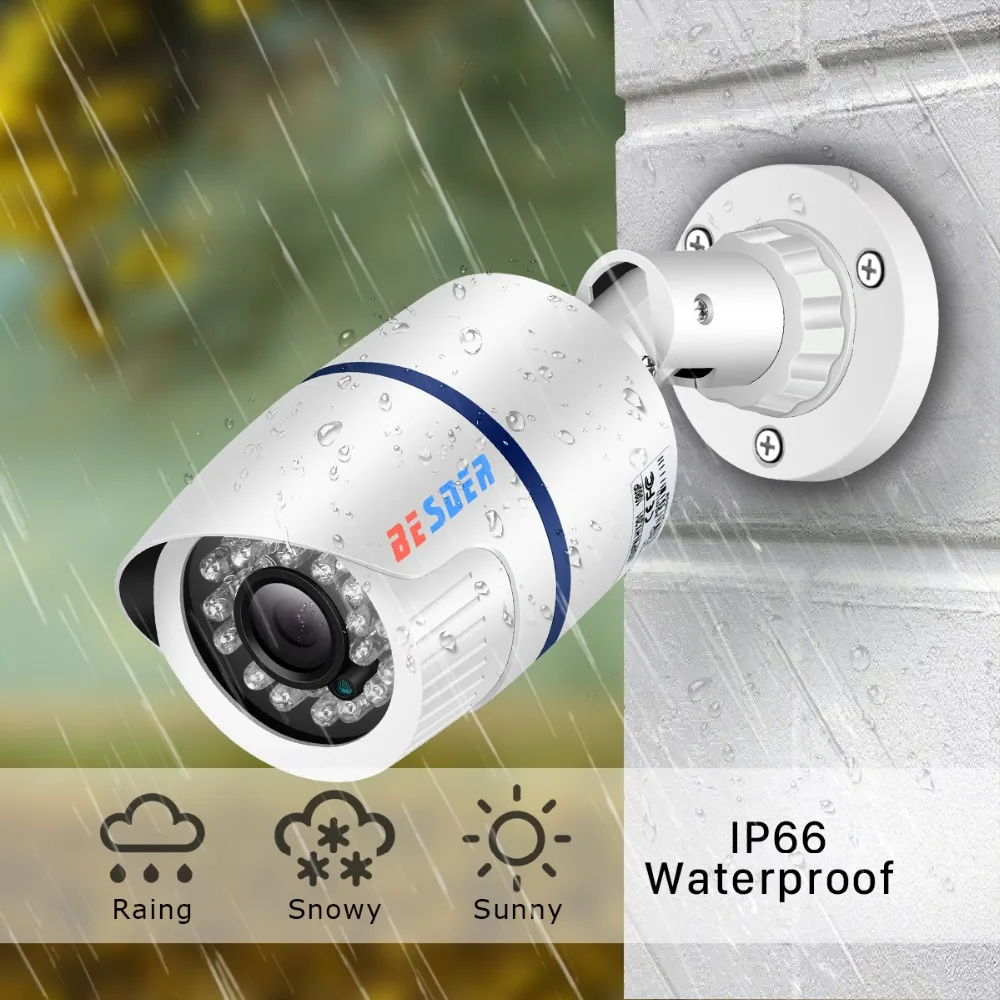 BESDER 1080/960P/720p Full HD IP Camera Bullet Outdoor Waterproof Security Camera XMEye 20m Night Vision Motion Detect RTSP P2P 3