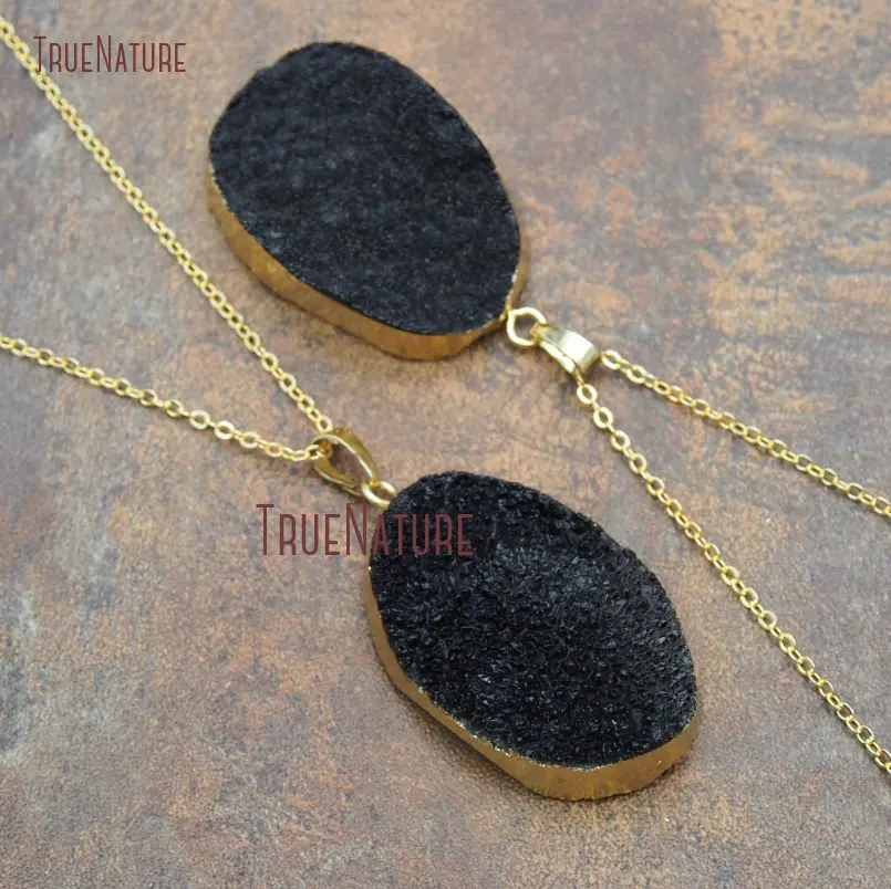 20180315-NM11207- Druzy Crystal Necklace Gold Plated Necklace_2