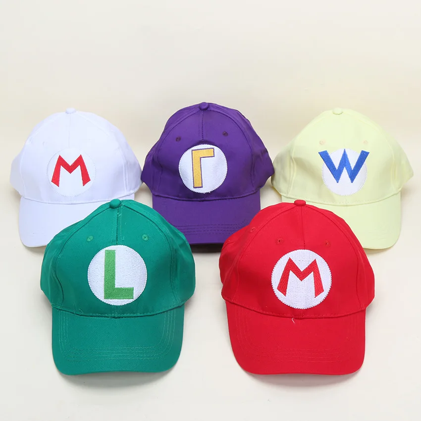 

Game Super Mario Hat Odyssey Mario Cap luigi Wearable Baseball Caps Unisex Adjustable Cotton Cosplay Halloween Party Plush Toys