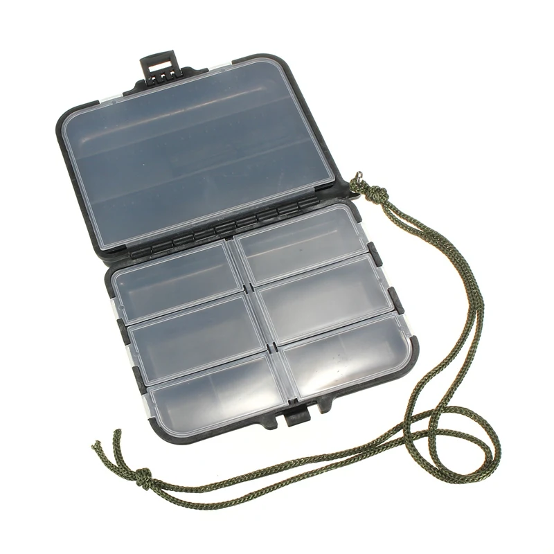 

11.4x9x3.3cm Multiple Compartment Plastic Fly Fishing Tackle Box Lure Bait Hook Float Connector Accessories Storage