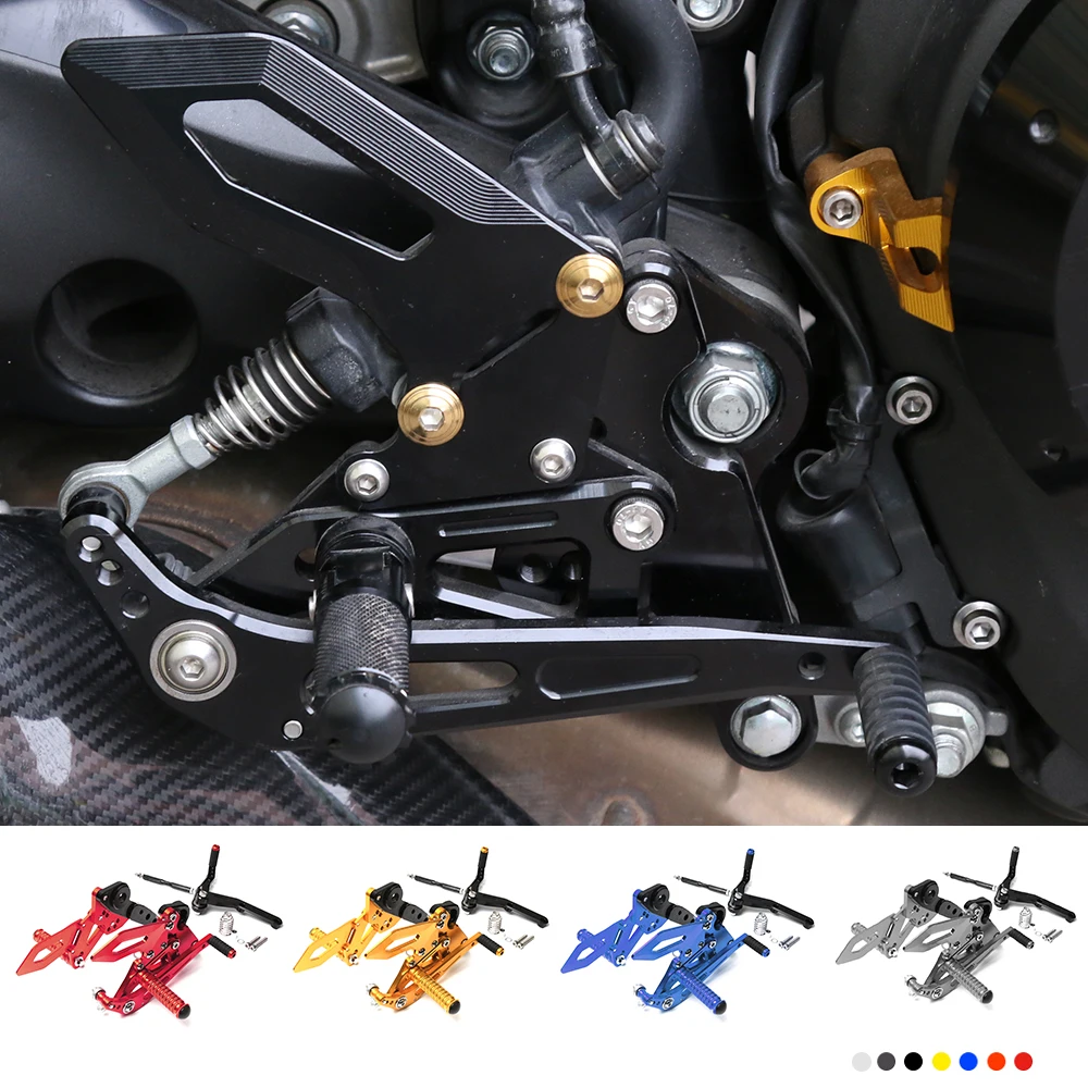 SMOK Мотоцикл CNC Алюминиевые Регулируемые задние комплекты Rearset подставка для ног