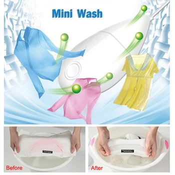 

Mini Ultrasonic Clothes Cleaner Vibration Laundry Washing Cleaning Machine for Fruit Jewelry Glasses DAG-ship
