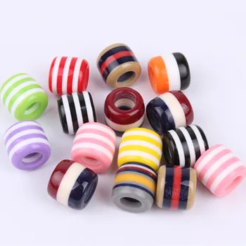 

30Pcs/Lot multi coloured hair Beads and dreadlock Beads cuffs clips approx 6mm hole for hair braids dreadlock Accessories