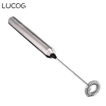 

LUCOG Stainless Steel Milk Frother Electric Handheld Mixer Blender Milk Foamer Maker For Coffee Latte Cappuccino Hot Chocolate