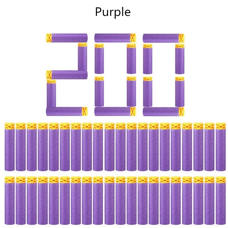 200 шт, мягкие полые отверстия, 7,2 см, заправка, Дротика, пули для Nerf, пистолет, бластер, N-strike, элитные аксессуары, детский пистолет, игрушка