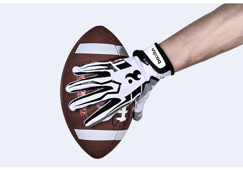 Абсолютно новые качественные OL DL перчатки, профессиональные перчатки для американского футбола, Настраиваемые перчатки, Полные Пальцы. Вратарские липкие
