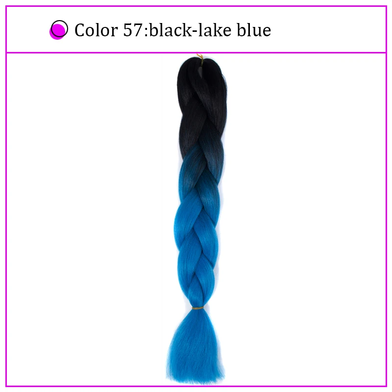 Yiyaobess Synthetic Ombre Braiding Hair Crochet Jumbo Braids Hair Extension 100g 24inch Black African Braids Pigtail Hair - Цвет: #27