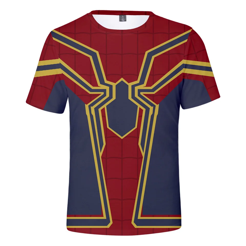 Человек паук 2019 XintComic 3d цифровой принт косплей костюм Детская футболка с