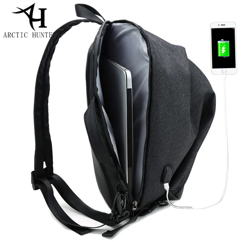 

ARCTIC HUNTER 00195 College Student Backpack Travel 15" Laptop Backpack for Men Waterproof USB Charging Shoulder Backpack Bags