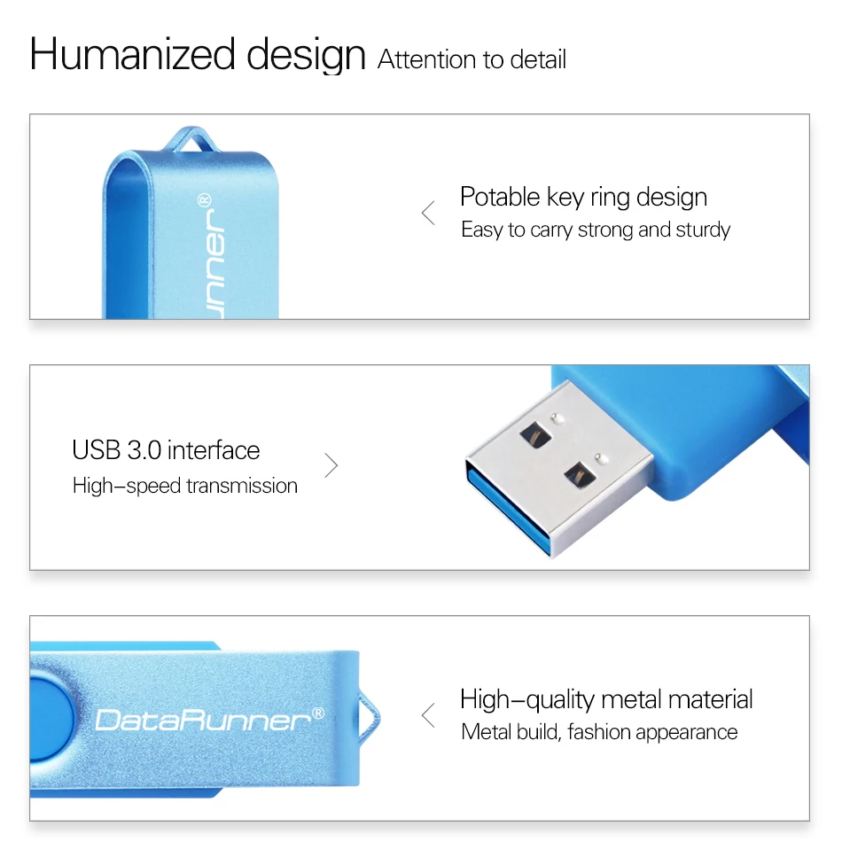 DataRunner металлическая Usb флешка Вращающаяся ручка привода 8 ГБ 16 32 64 Гб 128 256 флешки