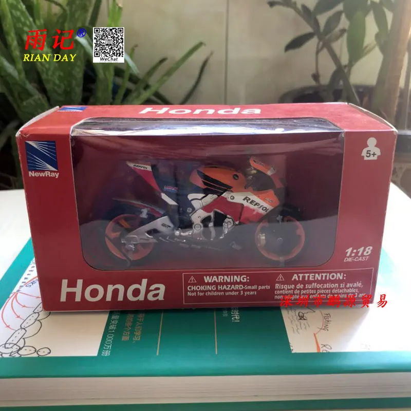 

NEWRAY 1/18 Scale Motorbike Model Toys HONDA RCV RESPOL Diecast Metal Motorcycle Model Toy For Collection/Gift