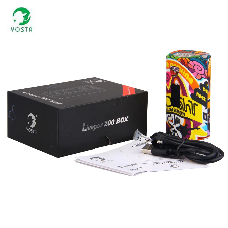 

Original Yosta Livepor 200w Box Mod 160W Vape VW/TC With Dry coil Protection OLED Screen Electronic Cigarette MOD
