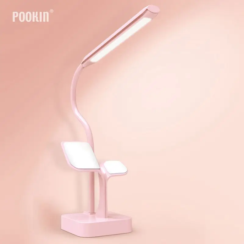 

Rechargeable Foldable LED Desk Lamp Eye Protection Dimmable Table Lamp Mobile Phone Strong Adsorption Led Light 3-Level Color
