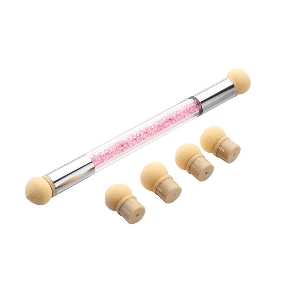 

Women's Fashion Beauty Set Glitter Powder Picking Dotting Gradient Pen Brush + 6 Sponge Nail Art Tools Drop Shipping 3M28