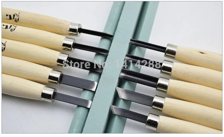 10PCS DIY Wood carving tools Set Wooden handle Chisel ...