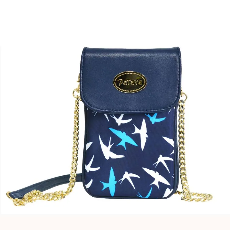 Women Forest With Cute Bird Colorful Leather Wallet Large Capacity Zipper Travel Wristlet Bags Clutch Cellphone Bag