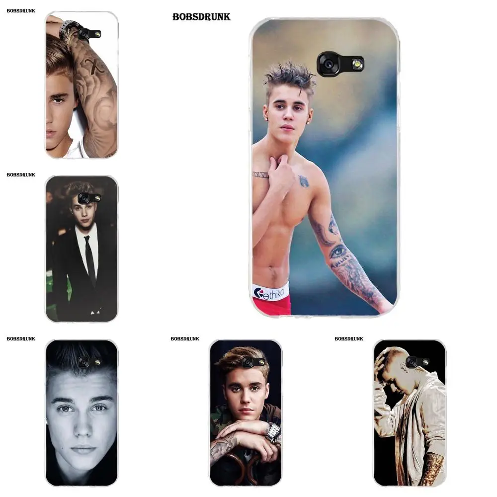 EJGROUP For Samsung Galaxy A3 A5 A7 J1 J2 J3 J5 J7 2015 2016 2017 Soft Cover Handsome Justin Bieber