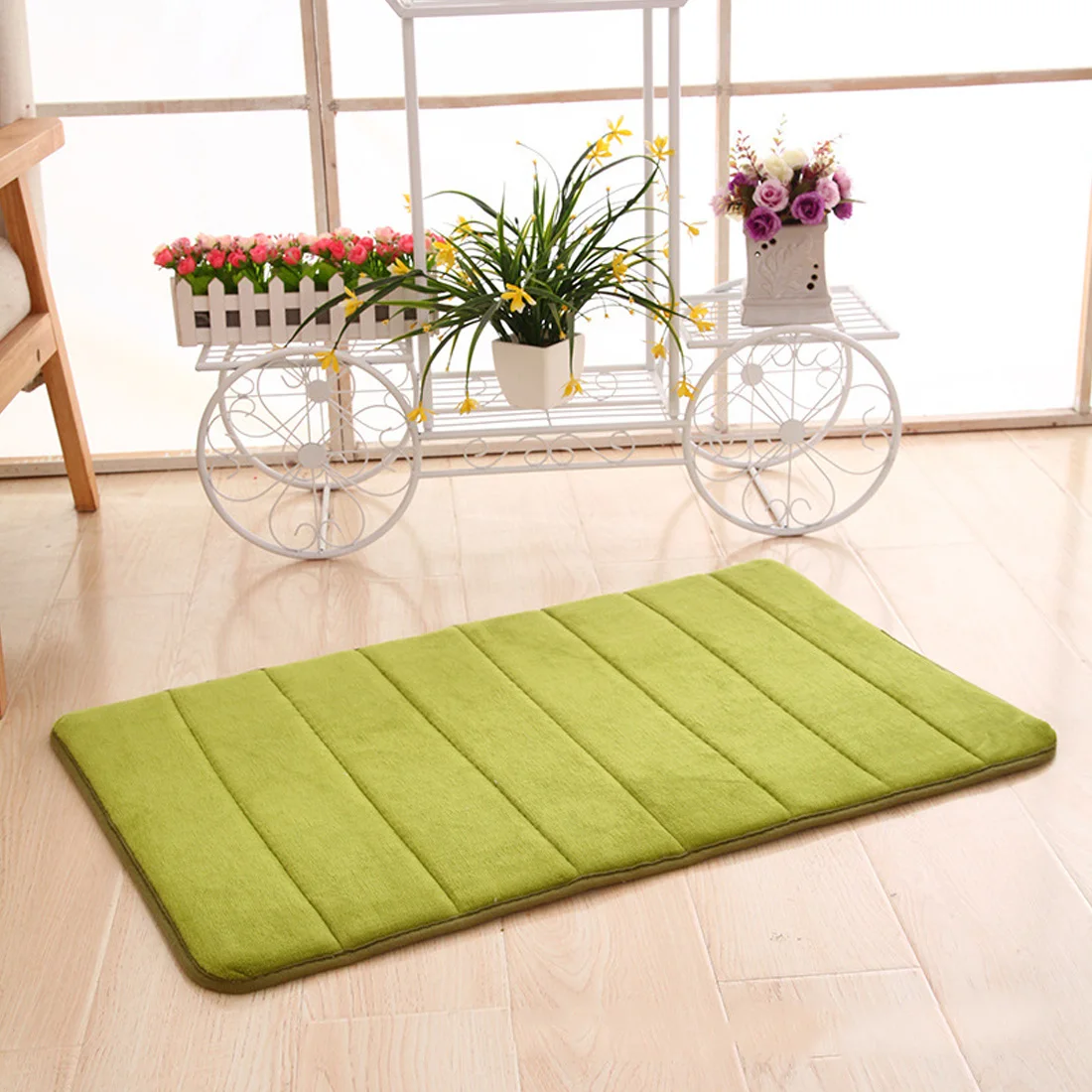 40x60cm,50x80cm Coral Foam Non Slip Back Rug Soft Bathroom Carpet ...