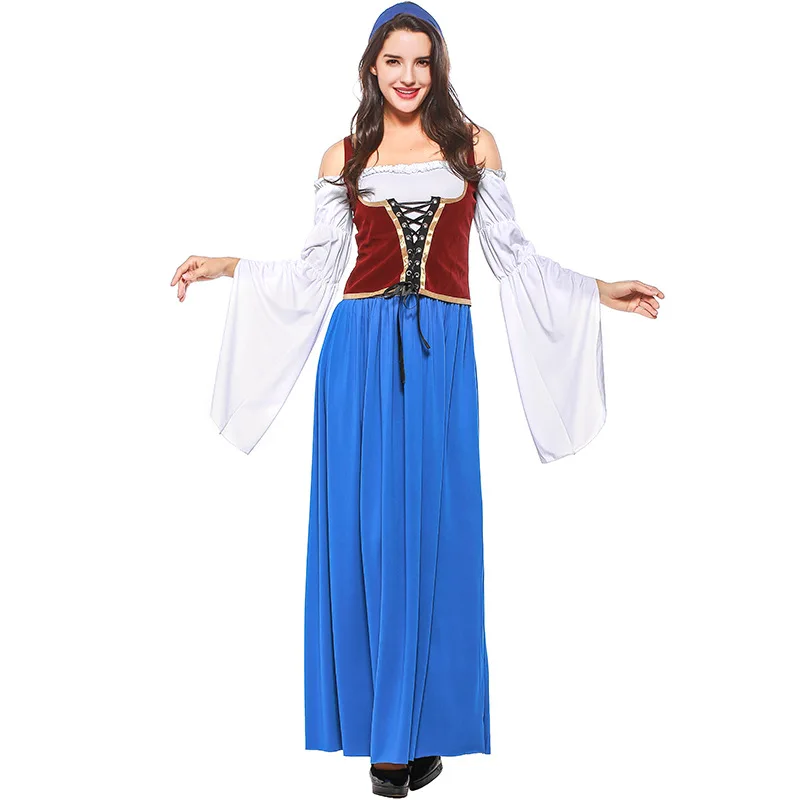 Вечерние женские длинные платья Октоберфест дирндль Bavaria Wench Costume Girl Maid Fantasy