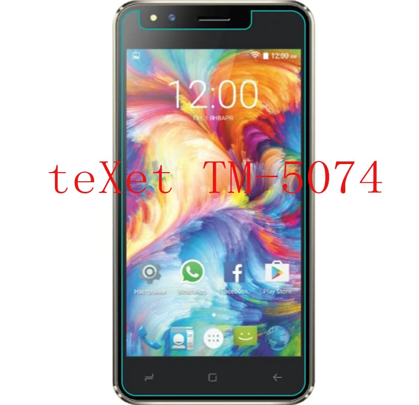 

Smartphone Tempered Glass for teXet TM-5074 9H Explosion-proof Protective Film Screen Protector cover phone