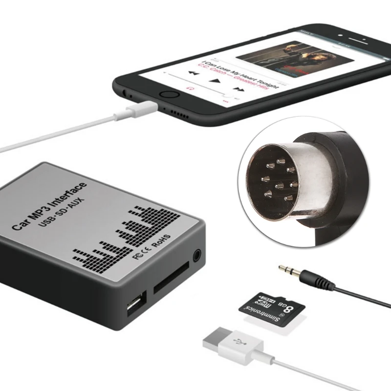 Прямая поставка USB SD AUX автомобильный MP3 музыкальный плеер адаптер для Volvo hu-серия C70 S40/60/80 XC/C70