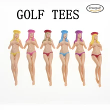 10pcs/bag size 75mm(2.95inch) Sexy Bikini Lady Golf Tees Fashion Design Plastic Golf Tees Golf Accessories