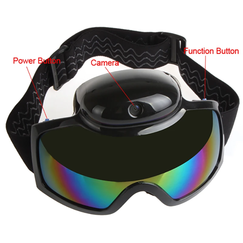 2017 Gafas de Esquí Máscara 720 P HD 1080 P Cámara de Vídeo Videocámara UV Anti-vaho gafas Hombres Mujeres Gafas de Snowboard acción de La Cámara Gafas De Esquí